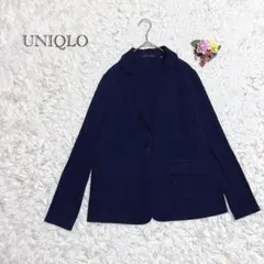 ユニクロ　テーラードジャケット　Lサイズ　ネイビー　羽織り　ストレッチ　オフィス