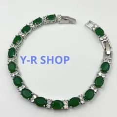 グリーンオニキスとホワイトトパーズのブレスレット★レディース腕輪バングル新品宝石