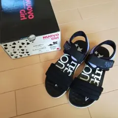 NUOVO Girl サンダル ブラック/パープル 20cm