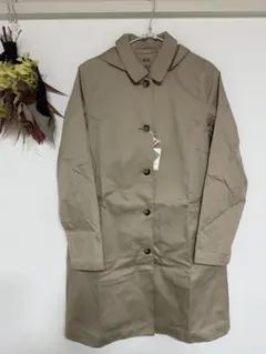 【未使用】ステンカラーコート ロングコート フード付き(取り外し可能)