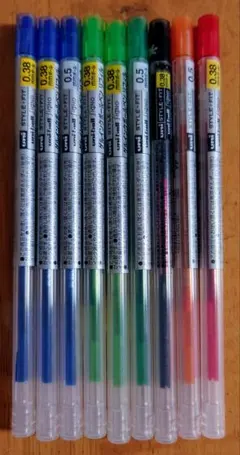 9本　スタイルフィット　ゲルインクボールペン　替芯0.38mm　0.5mm