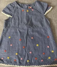 ミキハウス　デニム　ジャンパースカート　ワンピース 80