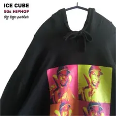 【90s HIPHOP】アイスキューブICE CUBEビッグロゴ薄手パーカーB系