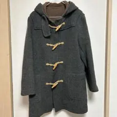 グレー ダッフルコート フード付き