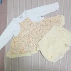 重ね着風 花柄 ワンピース フォーマル