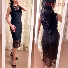 WR Joias エレガントなブラックドレス❤︎ゴージャスな総レース❤︎黒