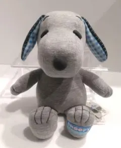 USJ ユニバ スヌーピー ぬいぐるみ グレー チェック柄 ピーナッツ 2013