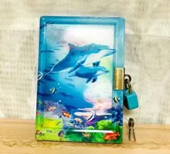 ● 鍵付きダイアリー メモ帳 日記帳 いるか 水族館のサムネイル