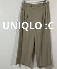 ユニクロシー　UNIQLO :C　タックワイドストレートパンツ　Mサイズ　美品