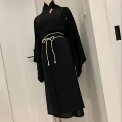 大正ロマン　和洋折衷　黒留袖ドレス　着物リメイク　着物ワンピース　留袖ワンピース