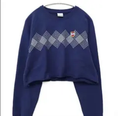 Nike ネイビー クロップドスウェット