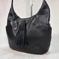 【美品✨】イビザ タッセル レザー ワンショルダー　シボ革　y2k チャーム付
