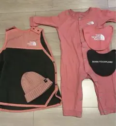 THE NORTH FACE ピンクロンパースセット