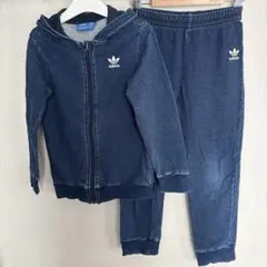 adidas 薄手デニムスエットセット120