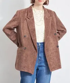 ブラウン ダブルブレストジャケットのサムネイル