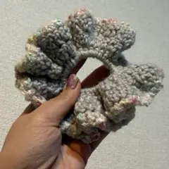 ハンドメイド ニットシュシュ