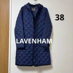 ラベンハム ブランドン　キルティングコート　ネイビー　38