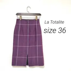 La Totalite フロントチャック タイトスカート S 小さめ 日本製のサムネイル