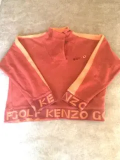 KENZO GOLF ケンゾー フリース ハーフジップ ロゴ刺繍 赤 オレンジのサムネイル