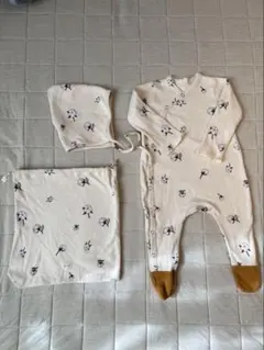 organic zoo ロンパース ボンネット セット 0-3m - メルカリ