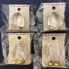 セリア　メジェド　ミニオブジェ　4個セット　クリア2個　ピンク2個　エジプト神話