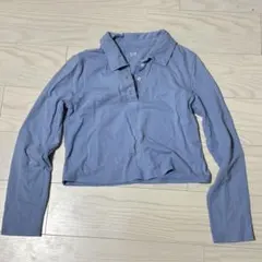 GAP ライトブルー 長袖ポロシャツ　古着　Y2K　グランジ　アメカジ