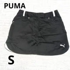PUMA プーマ　ブラック スカート ミニ丈　ゴルフ　コットン　春夏　S