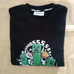 【美品】Minecraft クリーパー トレーナー 黒 140cm