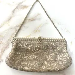 クラッチバッグ　結婚式　ビーズ装飾