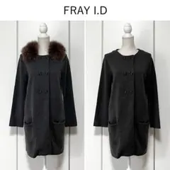 【美品】FRAY I.D フォックスファー付きニットコーディガン