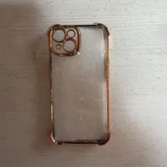 新品未使用クリア ゴールドフレーム iPhoneケース iPhone14用