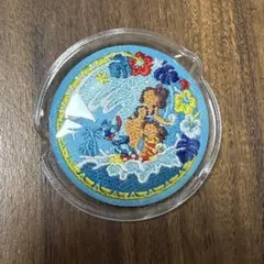 ディズニー　刺繍缶バッジ　リロアンドスティッチ