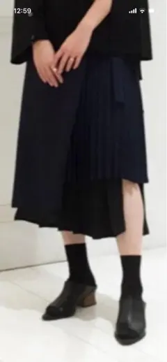 osmosisラッププリーツスカート 巻きスカートのサムネイル