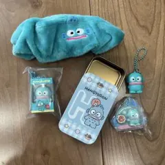 サンリオハンギョドンセット パッケージチャーム　シュシュ 缶ケース　キーホルダー