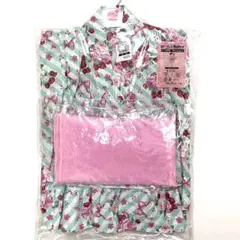 新品　ゆかたドレス　浴衣ドレス　帯3点セット　90cm ストロベリー（苺）リボン