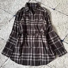 【美品✨】バーバリーロンドン　大きいサイズ　チュニック　ベルト　44 シャツのサムネイル