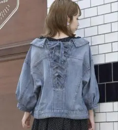 編み上げデニムジャケット