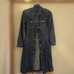 GAP デニム ロングジャケット インディゴブルー