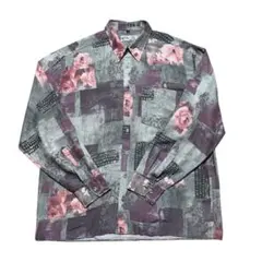 【ユーロ古着】Angelo Litrico 総柄 花柄シャツ XL アート柄