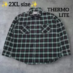 ビッグサイズ✨CLOSSH オンブレチェック ネルシャツ 2XL サーモライトのサムネイル