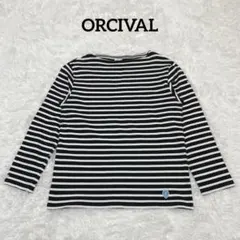 フランス製 オーシバル バスクシャツ ボーダーカットソー ブラック×ホワイト