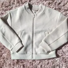 アイボリー ジップアップ ジャンパー