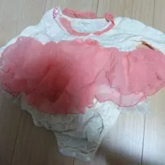 kids zoo フリル付きワンピース