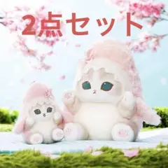 mofusand ぽてぽてサメにゃんぬいぐるみ・マスコット(さくらピンク)セット