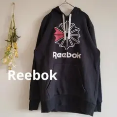 リーボック パーカー【M】ロゴプリント フード付き カンガルーポケット 長袖