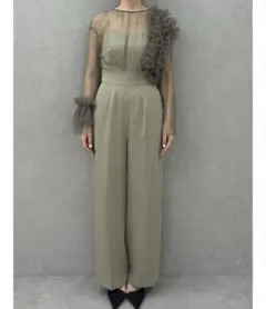 ラグナムーン LADYフリルチュールコンビネゾン　M ミント パンツドレス