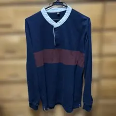 UNIQLO ネイビー/バーガンディ 長袖カットソー　M