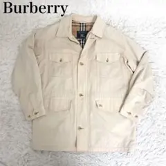 BURBERRY コットン サファリ ジャケット 刺繍ロゴ　ノバチェックのサムネイル