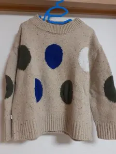 韓国子供服　かわいい　ドット　ニット　セーター　120㎝　美品