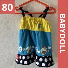BABYDOLL ノースリーブ ワンピース カップケーキ柄のサムネイル